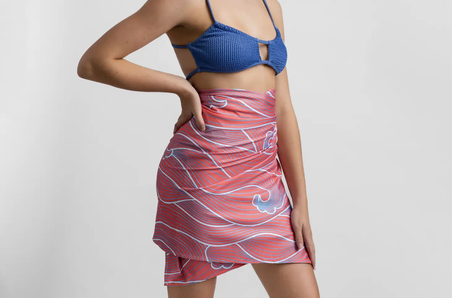 UPF 50 Beach Towel / Wrap - Peach Wave
