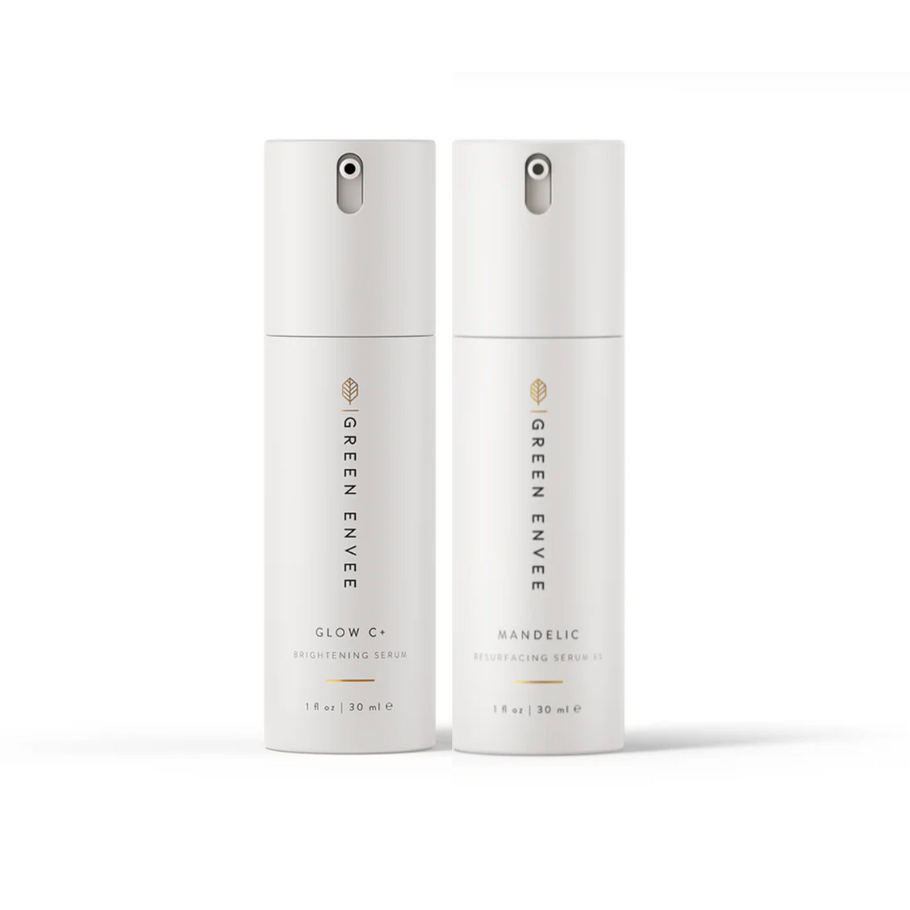 Pigment problems, glow c + serum and mandelic resurfacing serum