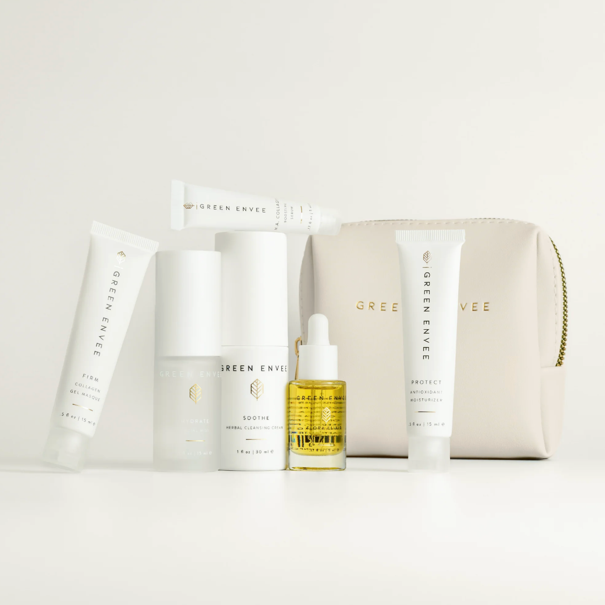 Skincare product set with &
