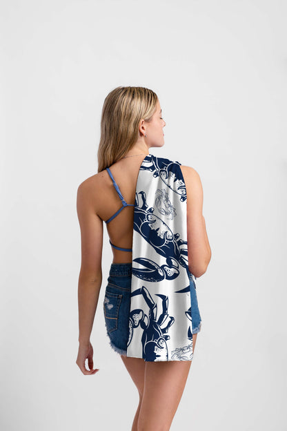 UPF 50 Beach Towel/Wrap - Nauti Crab