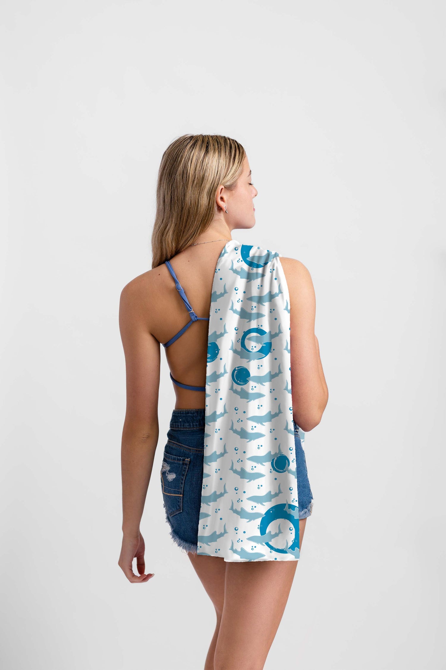 UPF 50 Beach Towel/Wrap - Shark Frenzy